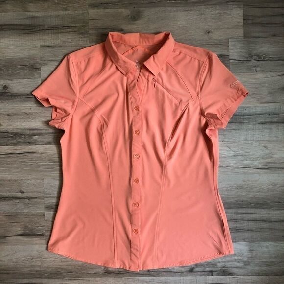 Ascend Peach Short Sleeve Blouse Size M - Picture 1 of 4